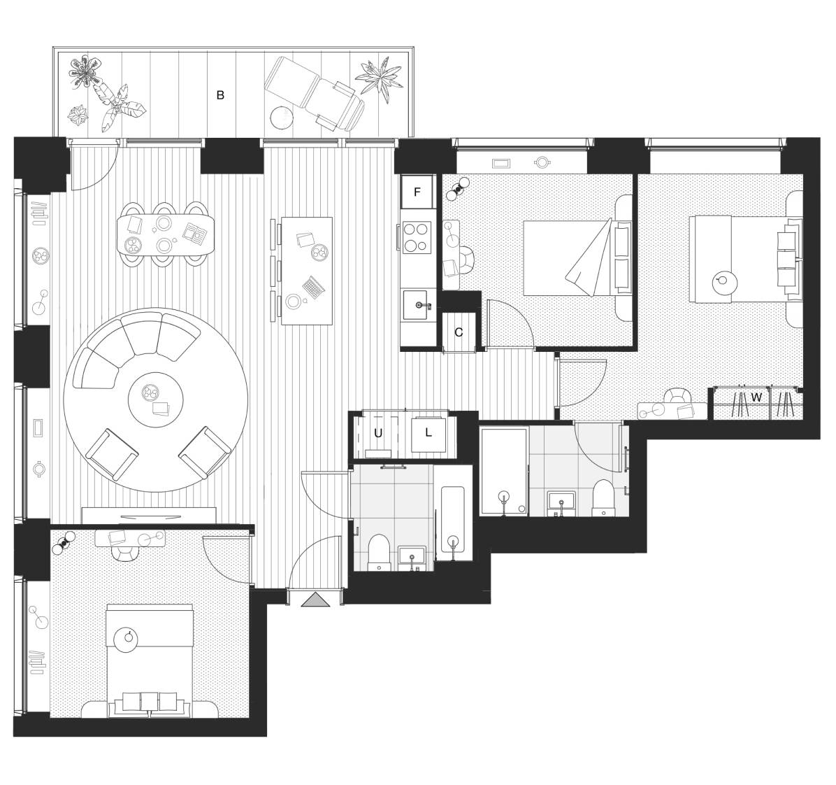 Three bed floorplan - The Forshaw, Riverscape Three bed floorplan - The Forshaw, Riverscape
